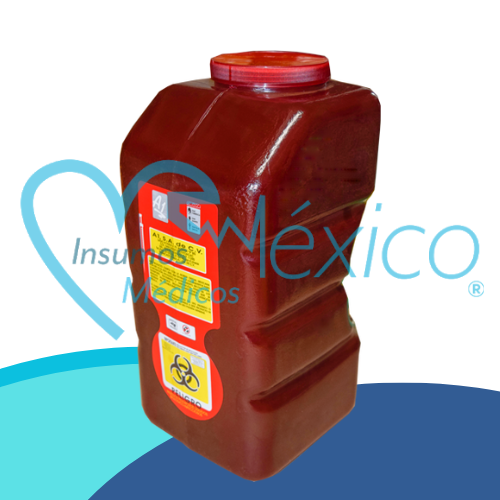 Bote rojo de RPBI 12 litros
